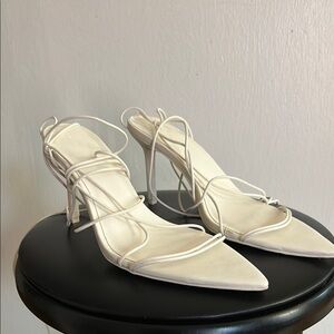 OAK + FORT Strappy Cream Heels